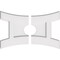 Ekena Millwork Haven Architectural Grade PVC Ceiling Medallion, 18"W x 12"H x 3"ID x 3 3/4"C x 1"P, Two-Piece CMP18X12HN2-03000 - alternate 1